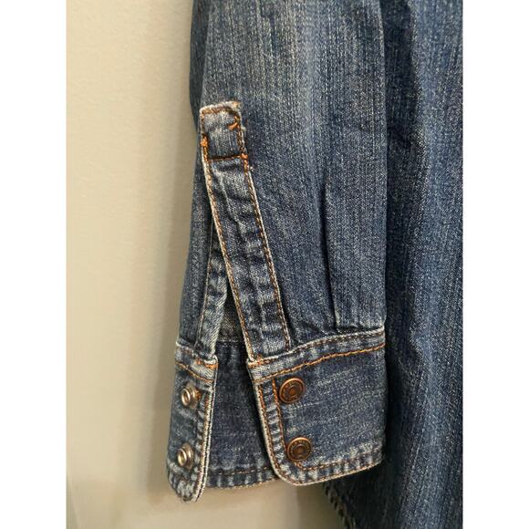 Old Navy Women’s Blue Jean jacket/shirt size large - Picture 5 of 8